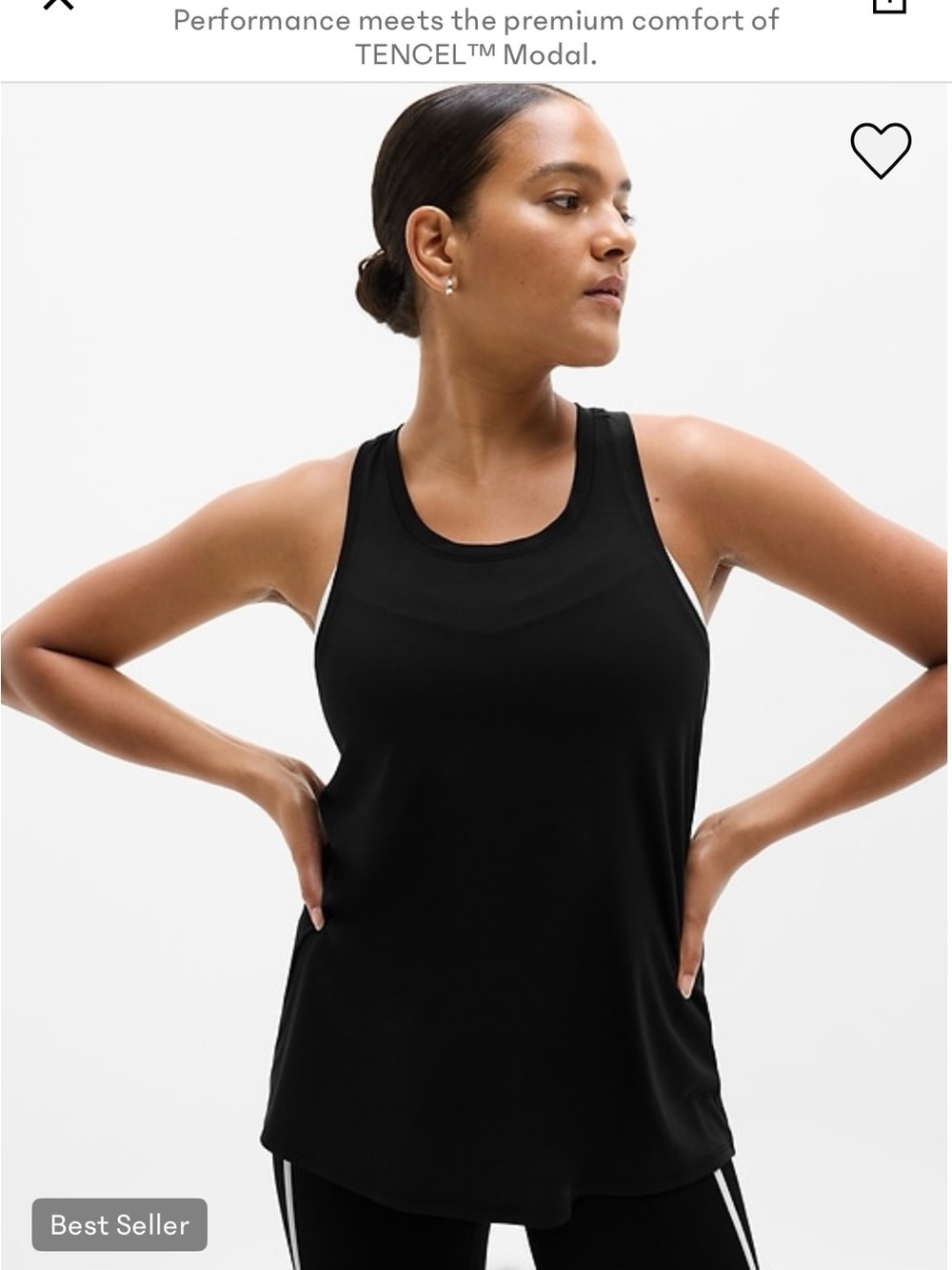 Athleta Black Racerback Performance Tank